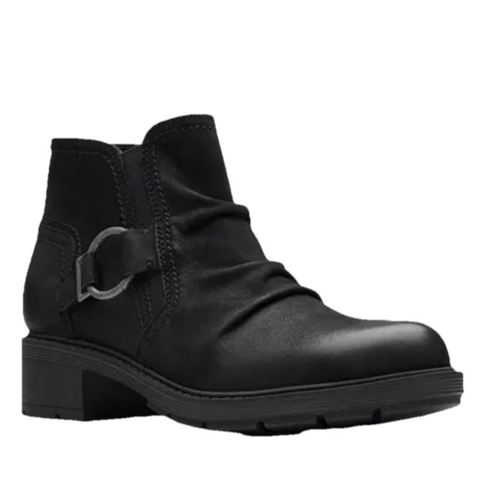 CLARKS  Women’s Collection Hearth Faye Ankle Boots Size 10M Black